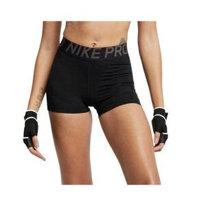 Nike Pro Dri-FIT Womens Black Compression Athletic Training Shorts Small 3 Inch